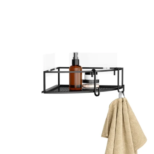 Umbra Corner Shelf Cubiko Black Set of 2 - Umbra - Image 2