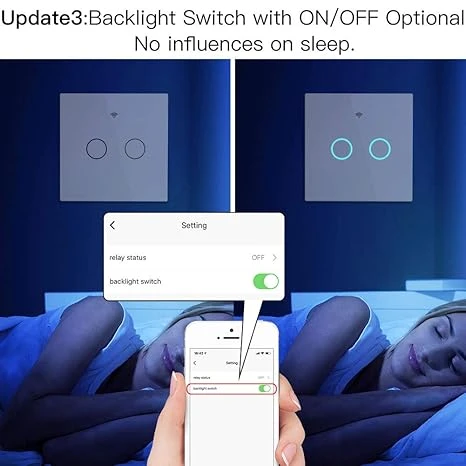 Moes WiFi Smart Touch Wall Switch No Neutral Wire Needed - MOES - Image 2