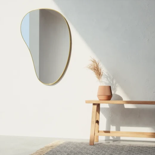 Umbra Wall Mirror HUBBA PEBBLE 24x36 Brass - Umbra - Image 3