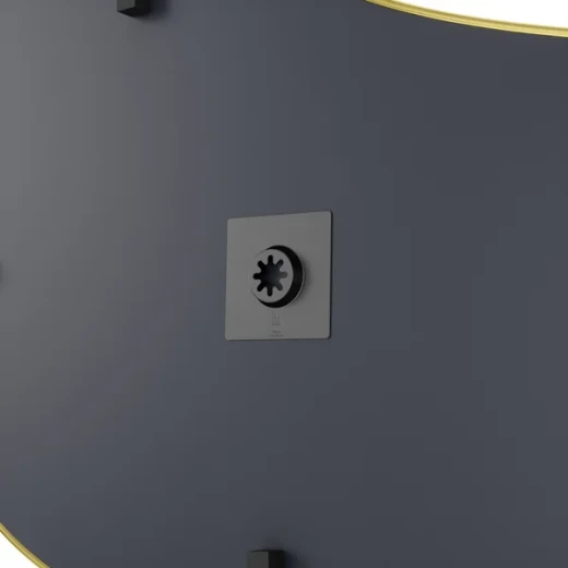 Umbra Wall Mirror HUBBA PEBBLE 24x36  Titanium - Umbra - Image 3