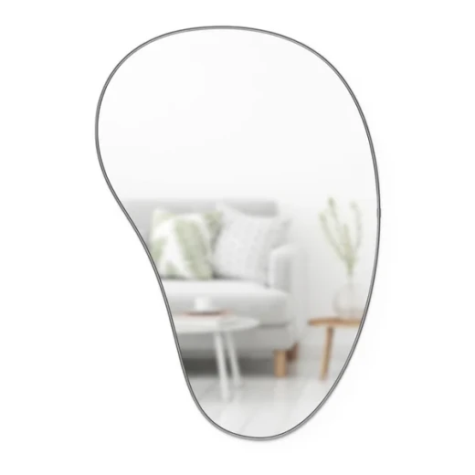 Umbra Wall Mirror HUBBA PEBBLE 24x36 Titanium Umbra Wall Mirror HUBBA PEBBLE 24x36 Titanium