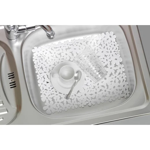 Wenko Sink Mat Flower  WHITE - Wenko - Image 3