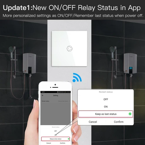 Moes WiFi boiler switch EU white - MOES - Image 3