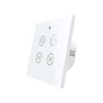 Moes Smart 2 Gang Double Curtain Blind Touch Switch Single Pole Neutral Wire Required EU Version - MOES