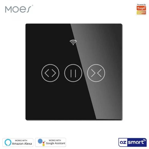 Moes Smart Curtain Switch, Black 1 Moes Smart Curtain Switch, Black 1