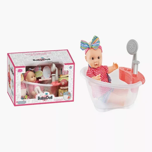 Children's doll toy 12 inch cotton body vinyl figure water bath accessories Children's doll toy 12 inch cotton body vinyl figure water bath accessories