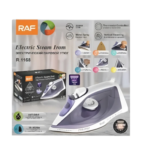 RAF Electric Steam Iron with Ceramic 2200 RAF Electric Steam Iron with Ceramic 2200