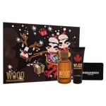 مجموعة هدايا Dsquared2 Wood For Him: ماء تواليت، جل استحمام، وحلقة مفاتيح - Dsquared2