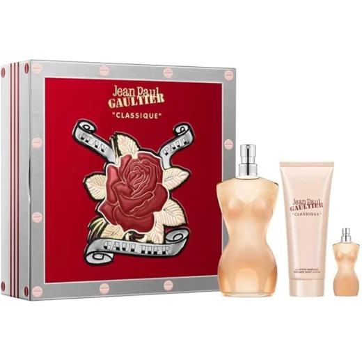 مجموعة هدايا عطر جان بول غوتييه سكاندال للنساء مع لوشن للجسم وعطر بحجم السفر برائحة الأزهار مجموعة هدايا عطر جان بول غوتييه سكاندال للنساء مع لوشن للجسم وعطر بحجم السفر برائحة الأزهار