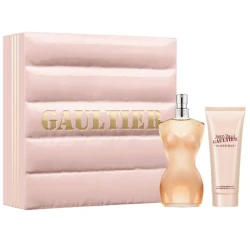 مجموعة هدايا عطر جان بول غوتييه كلاسيك للنساء مع لوشن للجسم عطر أنيق