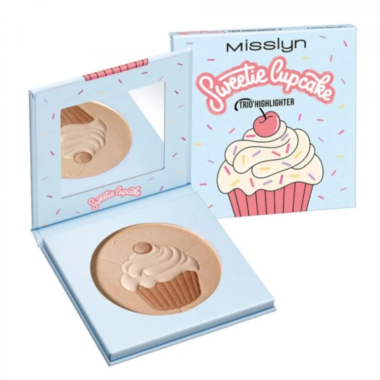Misslyn Sweetie Cupcake Highlighter Makeup Kit Luminous Glow for All Skin Types Versatile Makeup - Misslyn