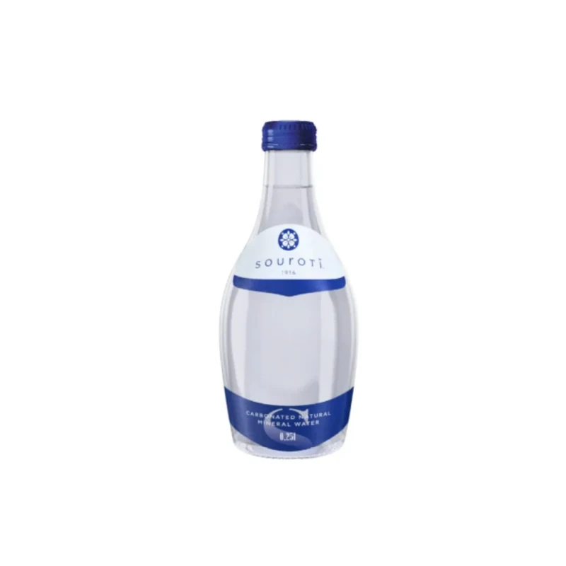 Souroti Carbonated Natural Mineral Water 250ml – Plain - Souroti