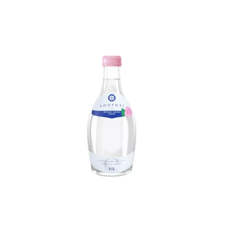 Souroti Carbonated Natural Mineral Water 250ml – Rose - Souroti