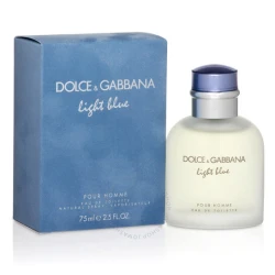 Dolce & Gabbana Light Blue Pour Homme Eau de Toilette 75ml: Refreshing Citrus & Woody Fragrance for Men