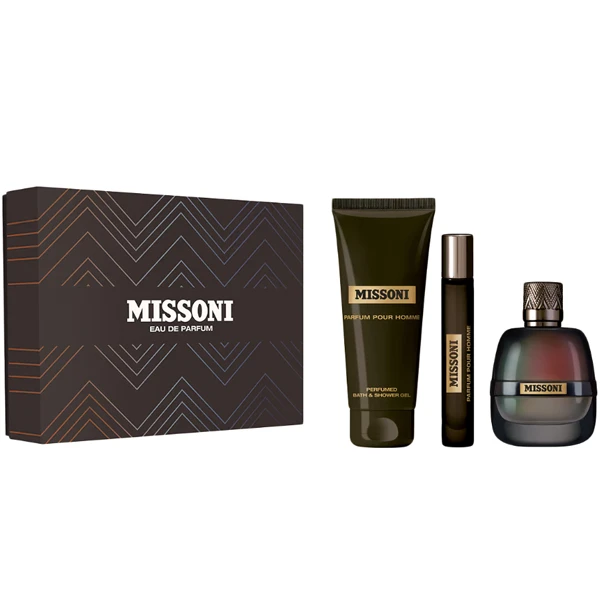 مجموعة هدايا ميسوني بور هوم للرجال عطر البحر الأبيض المتوسط مع جل استحمام 100 مل ماء عطر - ميسوني
