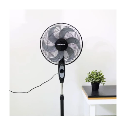 Olsenmark OMF1793 16 inch Classic Stand Fan - 3 Speed 6 Leaf Blade with Remote Control - olsenmark - Image 2