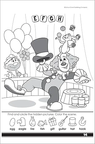 School Zone - Learn The Alphabet Workbook - Ages 4 to 6, Preschool, Kindergarten, Letter Sounds, Uppercase & Lowercase Letters, Tracing, and More (School Zone Little Get Ready!™ Book Series) - Image 3
