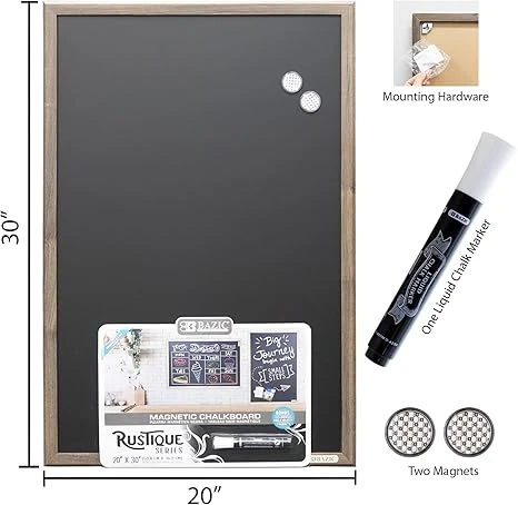 Bazic 20" X 30" Rustique Wood Frame Magn - Bazic - Image 3