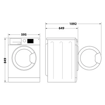 Whirlpool Condenser Dryer With Heat Pump 9kg A+++ Silver FreshCare-FFT D 9X 3SK GCC - ‎Whirlpool - Image 4