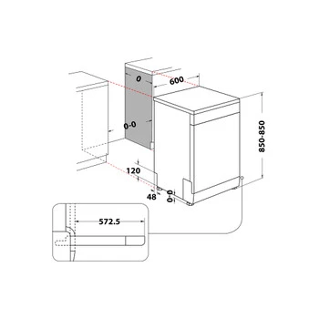 Whirlpool Dishwasher 5prog A+ 8.5lit Inox - ‎Whirlpool - Image 4