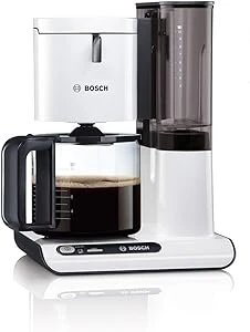 Bosch Styline TKA8011 Filter Coffee Maker, Aroma Sensor, 1.25 Litre Glass Jug, 10-15 Cups, Automatic Shut-off, Descaling System, Drip Proof, Adjustable Filter Holder, 1160 Bosch Styline TKA8011 Filter Coffee Maker, Aroma Sensor, 1.25 Litre Glass Jug, 10-15 Cups, Automatic Shut-off, Descaling System, Drip Proof, Adjustable Filter Holder, 1160