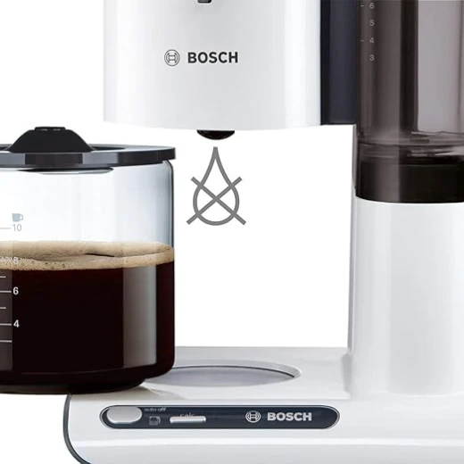 Bosch Styline TKA8011 Filter Coffee Maker, Aroma Sensor, 1.25 Litre Glass Jug, 10-15 Cups, Automatic Shut-off, Descaling System, Drip Proof, Adjustable Filter Holder, 1160 - BOSCH - Image 2