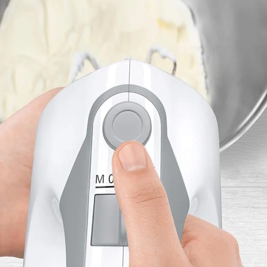 Bosch MFQ364V0 Ergomixx Hand Mixer, Vacuum System, 450 W, Vacuum Pump, Bags and Boxes, Mixing Stick, White [Energy Class B] - BOSCH - Image 2