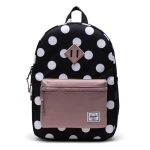 Herschel Heritage Youth Backpack - Polka Dot Black and White/Ash Rose - Herschel