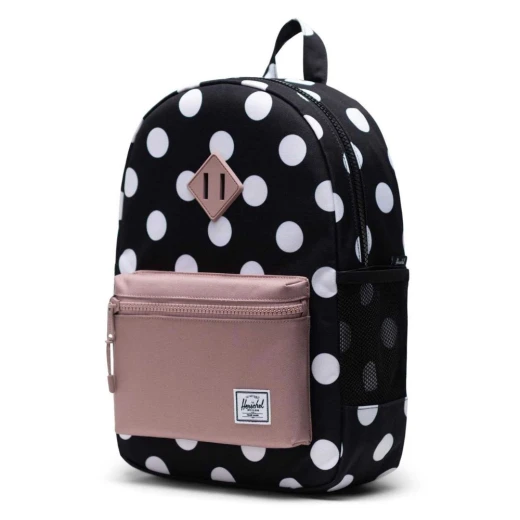Herschel Heritage Youth Backpack - Polka Dot Black and White/Ash Rose - Herschel - Image 2