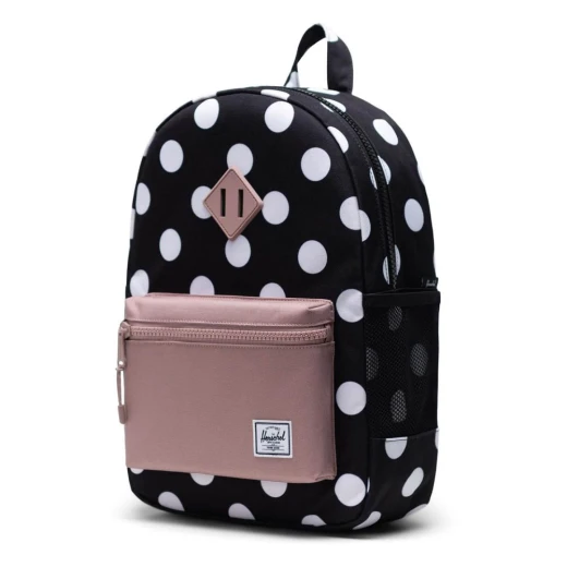 Herschel Heritage Youth Backpack - Polka Dot Black and White/Ash Rose - Herschel - Image 5