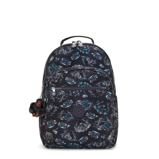 Kipling Large backpack (with laptop compartment) Unisex Jungle Fun Race Seoul Lap Kipling Large backpack (with laptop compartment) Unisex Jungle Fun Race Seoul Lap