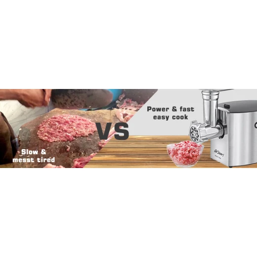 Arzum Meat Mix Meat Grinder 1500 Watts 3 Functions Stainless Steel 3 Discs Silver Color - Arzum - Image 4