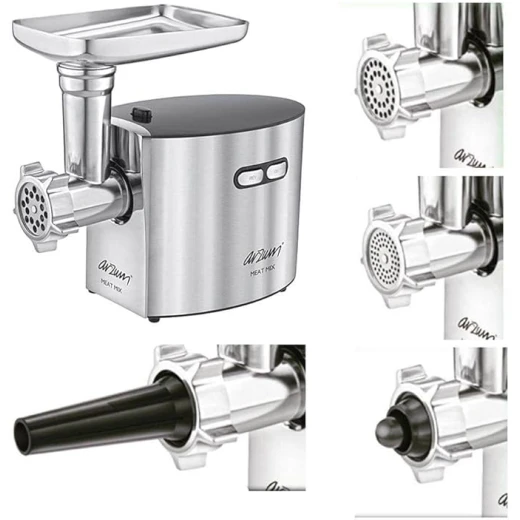 Arzum Meat Mix Meat Grinder 1500 Watts 3 Functions Stainless Steel 3 Discs Silver Color - Arzum - Image 6