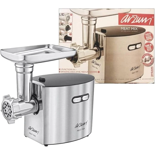 Arzum Meat Mix Meat Grinder 1500 Watts 3 Functions Stainless Steel 3 Discs Silver Color - Arzum - Image 7