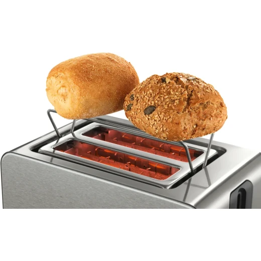 Bosch Compact Toaster, Defrosting/Crushing Function, 1050 W, Stainless Steel/Black & WMF Lono Sandwich Maker, for 2 Standard or XXL Toasts, 2-Level Height Adjustment, Matte Stainless Steel - BOSCH - Image 7