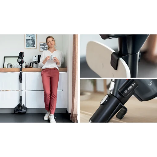 Bosch Unlimited 7 Rechargeable Vacuum Cleaner – Black, TurboSpin Motor, LED Brush, 2 Removable Batteries, 18V Power for ALL System, 10-Year Warranty - BOSCH - Image 6