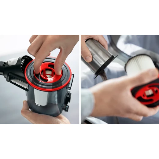 Bosch Unlimited 7 Rechargeable Vacuum Cleaner – Black, TurboSpin Motor, LED Brush, 2 Removable Batteries, 18V Power for ALL System, 10-Year Warranty - BOSCH - Image 2