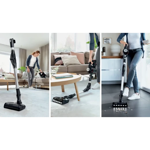 Bosch Unlimited 7 Rechargeable Vacuum Cleaner – Black, TurboSpin Motor, LED Brush, 2 Removable Batteries, 18V Power for ALL System, 10-Year Warranty - BOSCH - Image 18