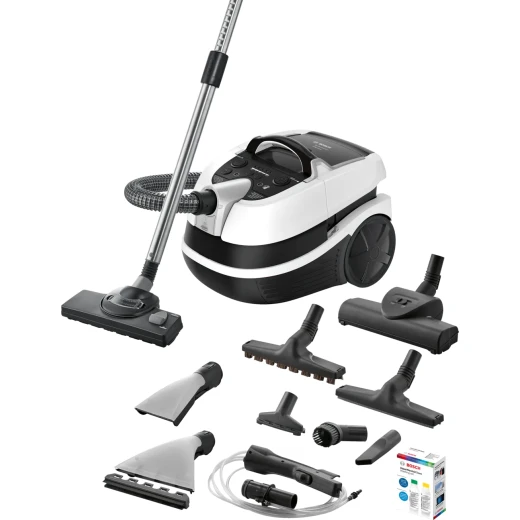 Bosch Wet & Dry Vacuum Cleaner – 2100W, 5L Tank, HEPA Filter, 12m Range, Multi-Function Cleaning, Made in Poland, Full Accessory Kit, 220V Bosch Wet & Dry Vacuum Cleaner – 2100W, 5L Tank, HEPA Filter, 12m Range, Multi-Function Cleaning, Made in Poland, Full Accessory Kit, 220V