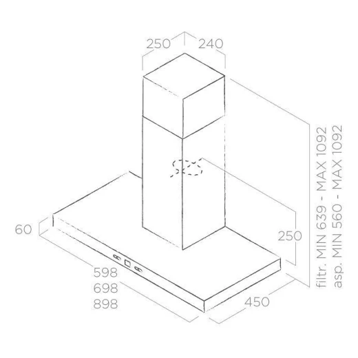 Elica CRUISE IX/A/90 Wall hood cm. 90 - stainless steel - Elica - Image 3