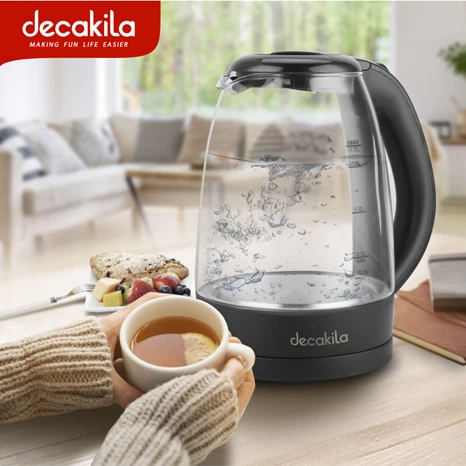 غلاية كهربائية زجاجية من ديكايلا بقوة 2200 وات وسعة 1.8 لتر (KEKT018B) - ديكاكيلا - Image 3