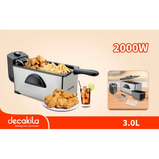 مقلاة ديكايلا العميقة سعة 3.0 لتر، 2000 واط - ديكاكيلا - Image 2