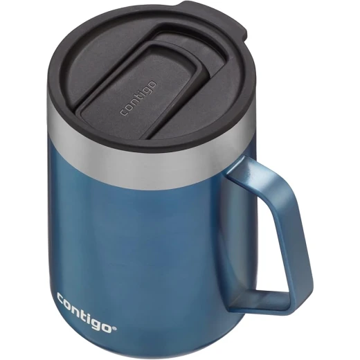 Contigo Streeterville Desk Mug, insulated coffee mug with stainless steel handle, coffee to go mug with lid, keeps coffee and tea ideal for office & home, 410 ml - Contigo - Image 3