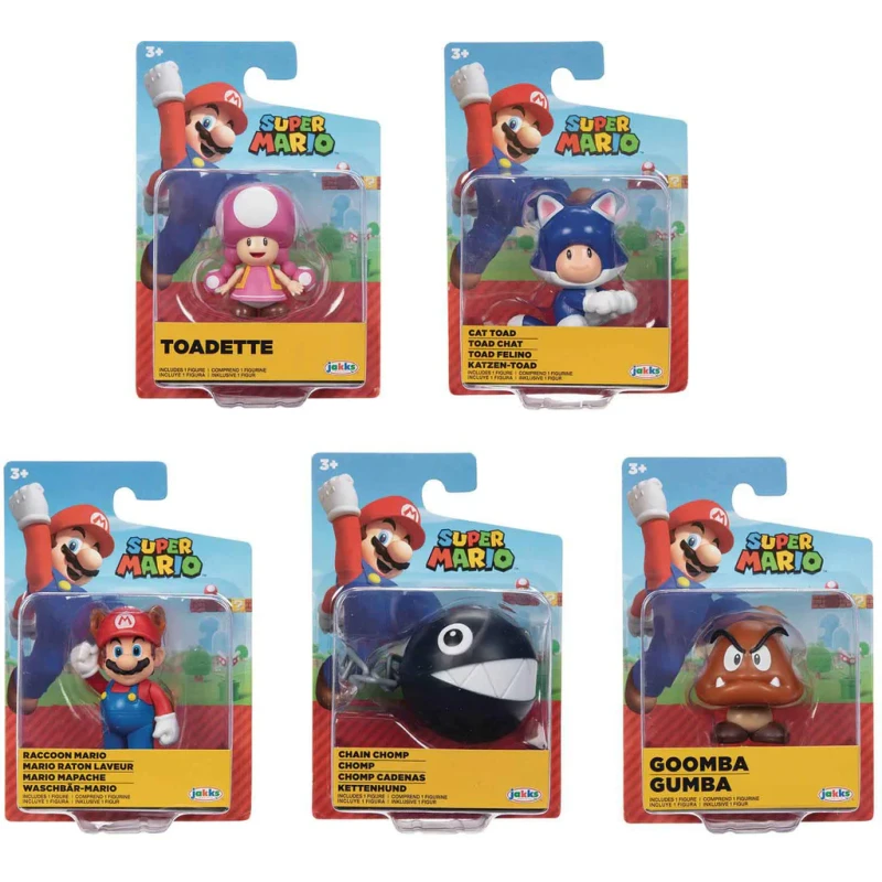 Super Mario World of Nintendo 2 Inch Mini Figure – Random Assorted Wave Collectible Action Toy, 1 Piece, Mystery Design Figure for Kids and Fans - Jakks Pacific