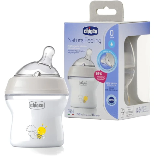 Chicco Natural Feeling Bottle Slow Flow 0m+150ml Chicco Natural Feeling Bottle Slow Flow 0m+150ml