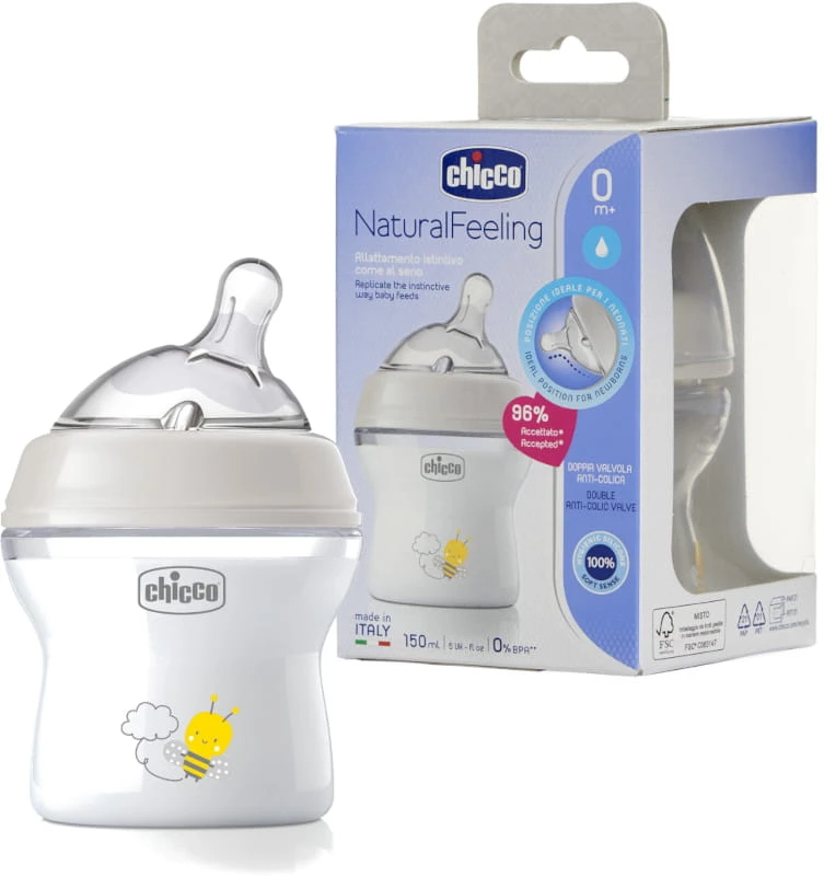 Chicco Natural Feeling Bottle Slow Flow 0m+150ml - Chicco