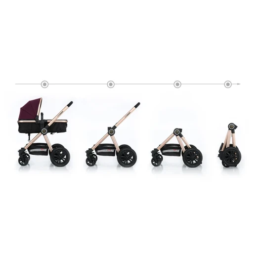 for baby Luxury 3 in 1 High Arm Stroller - Image 5