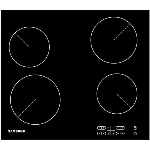 Samsung Black Ceramic Electric Cooktop: Modern Kitchen Upgrade. Features four cooking zones, touch control, easy cleaning, and precision cooking. Elevate your culinary experience with this stylish appliance. Samsung Black Ceramic Electric Cooktop: Modern Kitchen Upgrade. Features four cooking zones, touch control, easy cleaning, and precision cooking. Elevate your culinary experience with this stylish appliance.