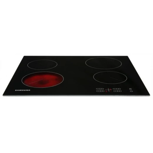 Samsung Black Ceramic Electric Cooktop: Modern Kitchen Upgrade. Features four cooking zones, touch control, easy cleaning, and precision cooking. Elevate your culinary experience with this stylish appliance. - Samsung - Image 3