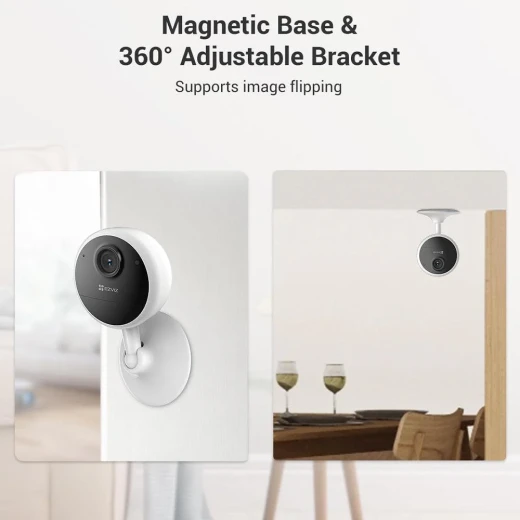 Ezviz CS-CB1-R100-1K2WF Battery-Powered Wi-Fi Indoor Security Camera 2MP 2.8mm (Mic) - Ezviz - Image 6